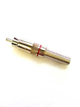 RCA Plug Silver with Red Lining